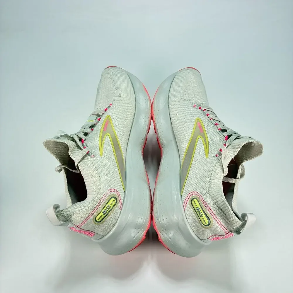 Brooks Glycerin StealthFit 20 Gray Pink Running Shoes 1203721B06 Women's Size 9